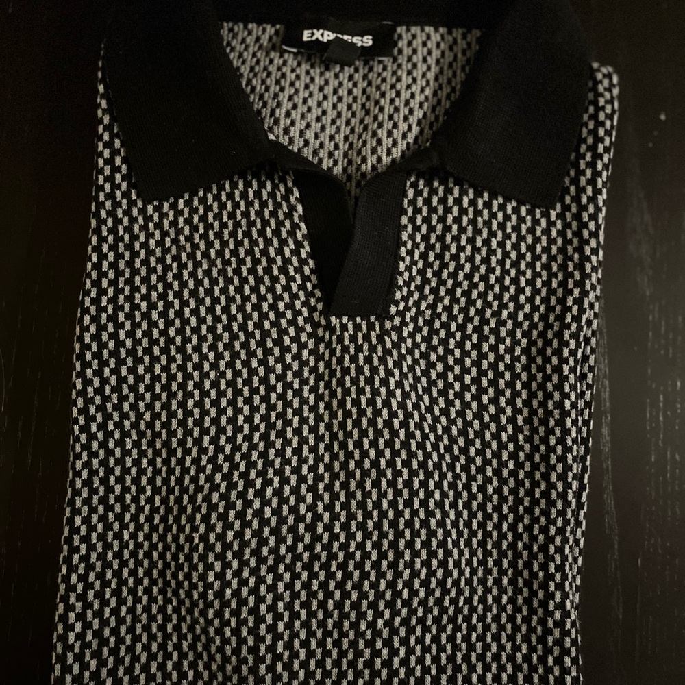 Express Johnny Collar Knit Polo Shirt